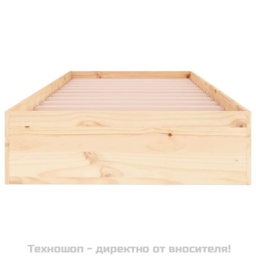 Рамка за легло, масивно дърво, 75x190 см, Small Single