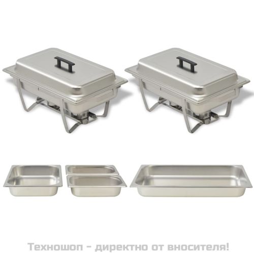 Комплект съдове за бен мари, 2 бр, неръждаема стомана