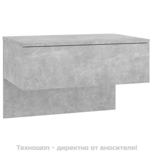 Нощно шкафче за стенен монтаж, бетонно сиво