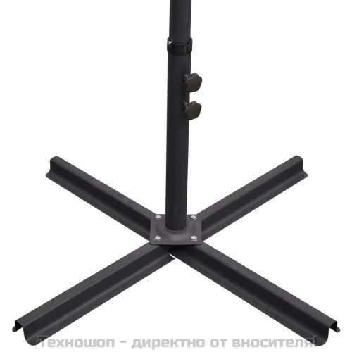 Конзолен градински чадър 3 м пясъчнобял