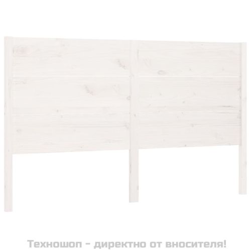 Табла за спалня, бяла, 206x4x100 см, бор масив