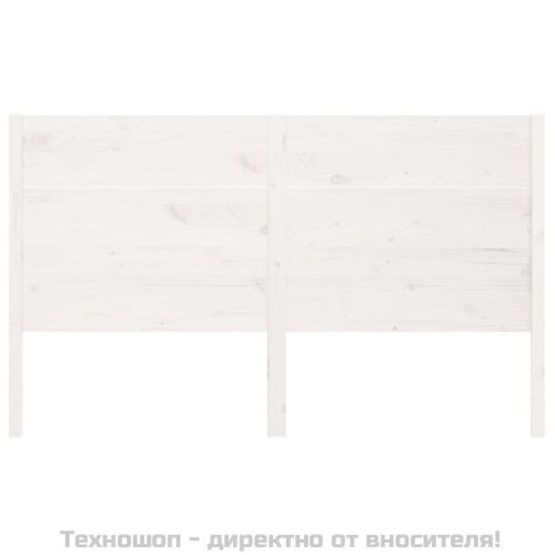 Табла за спалня, бяла, 206x4x100 см, бор масив