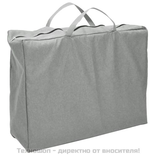 Бебешка кошара с матрак, светлосива, ленен плат