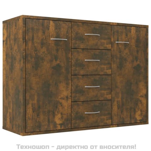 Сайдборд, опушен дъб, 88x30x65 см, инженерно дърво