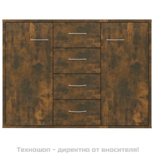 Сайдборд, опушен дъб, 88x30x65 см, инженерно дърво