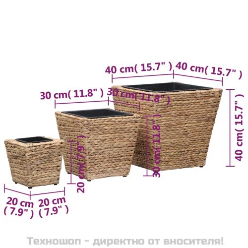 Повдигнати лехи, 3 бр, воден хиацинт