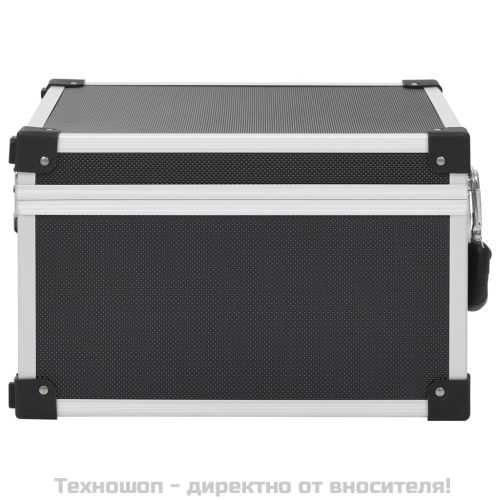 CD куфар за 40 диска, алуминий, ABS, черен