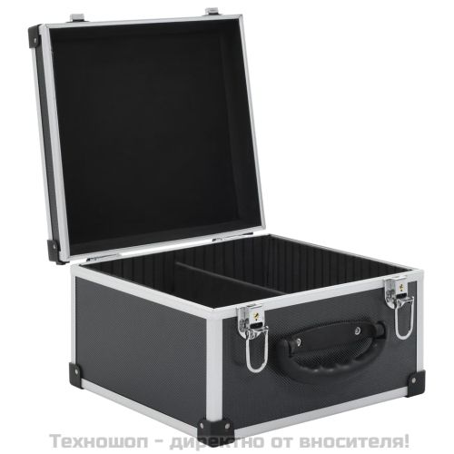 CD куфар за 40 диска, алуминий, ABS, черен
