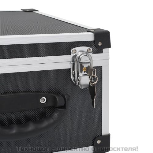 CD куфар за 40 диска, алуминий, ABS, черен