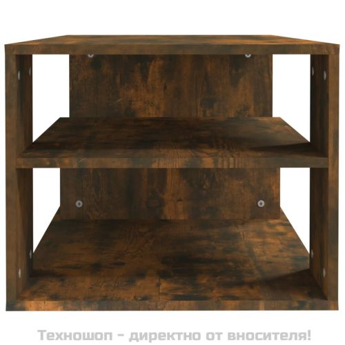 Кафе маса, опушен дъб, 100x50x40 см, инженерно дърво