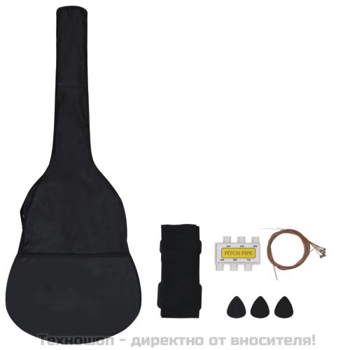 Комплект класическа китара за начинаещи 8 части черен 3/4 36"