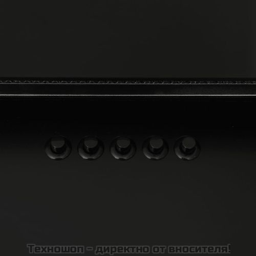 Стенен абсорбатор, 90 см, инокс и закалено стъкло, черен