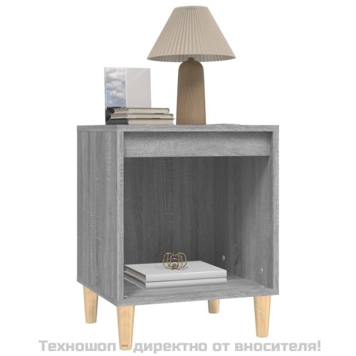 Нощни шкафчета, 2 бр, сив сонома, 40x35x50 см