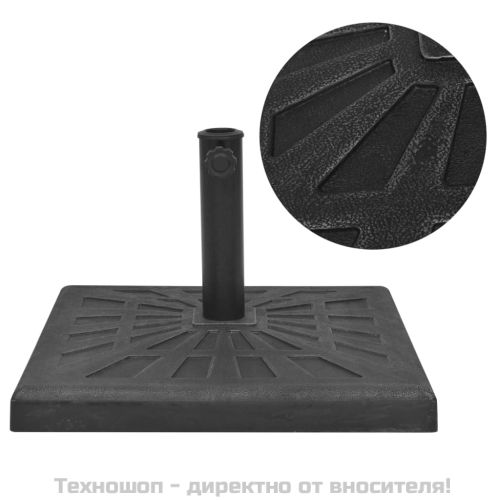 Основа за чадър, квадратна, смола, черна, 12 кг