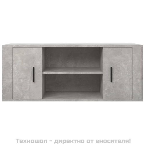 ТB шкаф, сив, 100x35x40 см, инженерно дърво