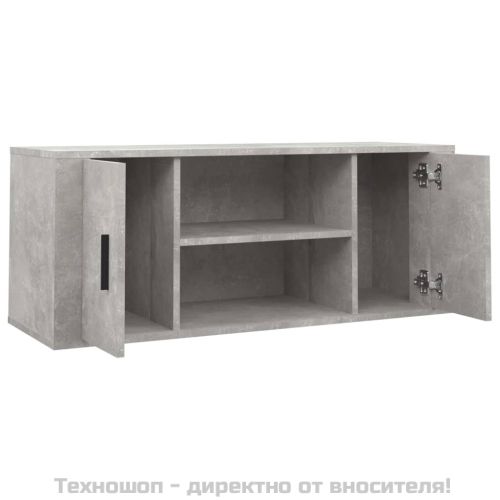 ТB шкаф, сив, 100x35x40 см, инженерно дърво