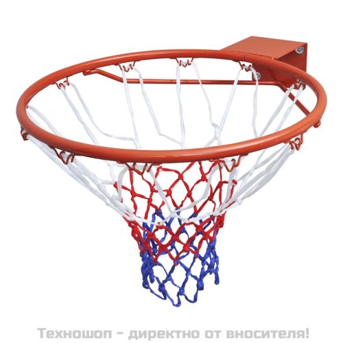 Баскетболен кош с мрежа, оранжев, 45 см