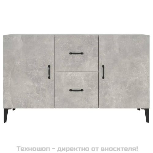 Сайдборд, бетонно сив, 100x36x60 см, инженерно дърво