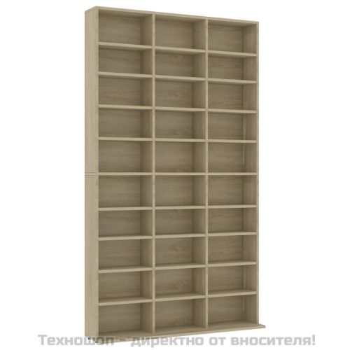 Етажерка за CD, сонома дъб, 102x16x177,5 см, инженерно дърво