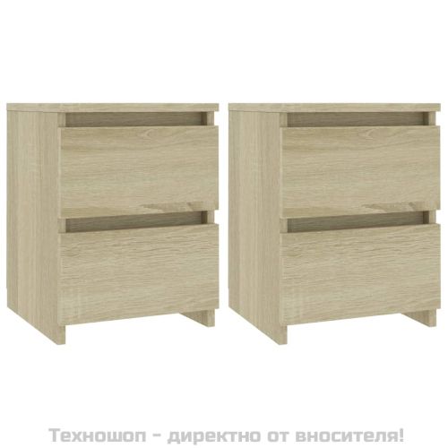 Нощни шкафчета, дъб сонома, 2 бр, 30x30x40 см, инженерно дърво