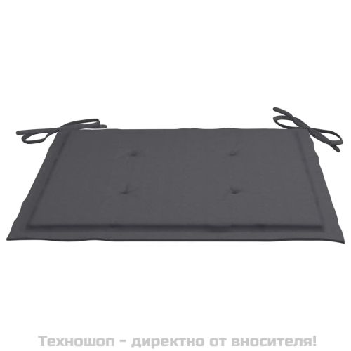 Възглавници за столове 2 бр антрацит 50x50x4 см Оксфорд плат
