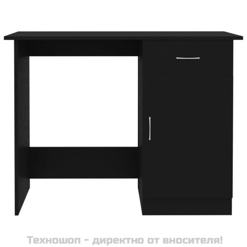 Бюро, черно, 100x50x76 см, инженерно дърво