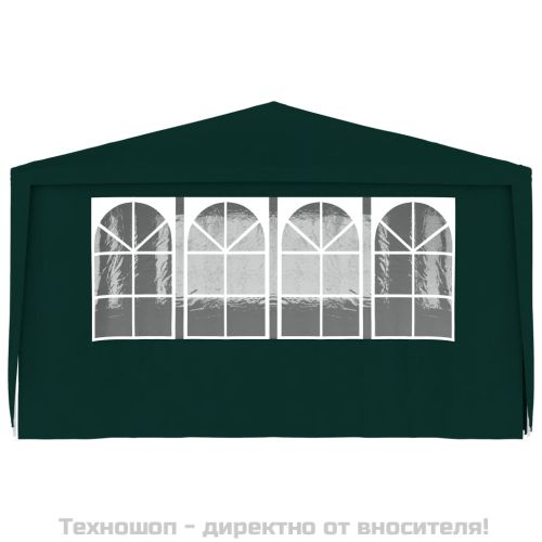 Професионална парти шатра със стени 4x6 м зелена 90 г/м²