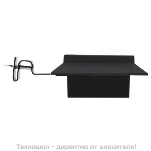 Градински соларни лампи, 6 бр, LED, квадратни, 12 см, черни