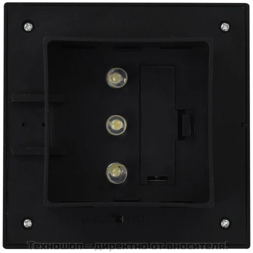 Градински соларни лампи, 6 бр, LED, квадратни, 12 см, черни