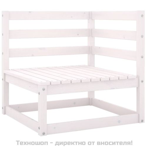 Градински ъглов диван с възглавници антрацит борово дърво масив