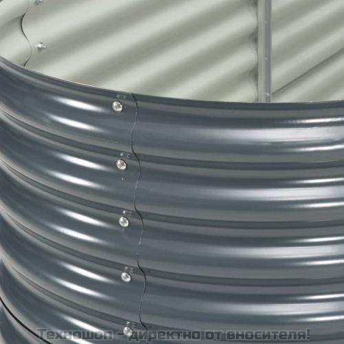 Градинска висока леха 400x80x81 см поцинкована стомана сива