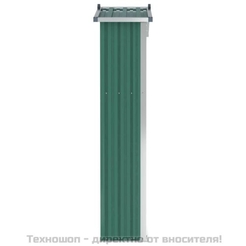 Градинска барака, зелена, 116x45x175 см, поцинкована стомана