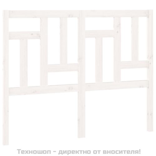 Горна табла за легло, бяла, 145,5x4x100 см, бор масив