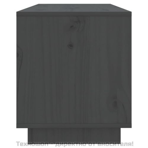 ТВ шкаф, сив, 74x34x40 см, бор масив