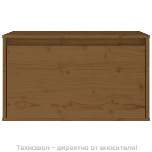 Стенен шкаф, меденокафяв, 60x30x35 см, бор масив