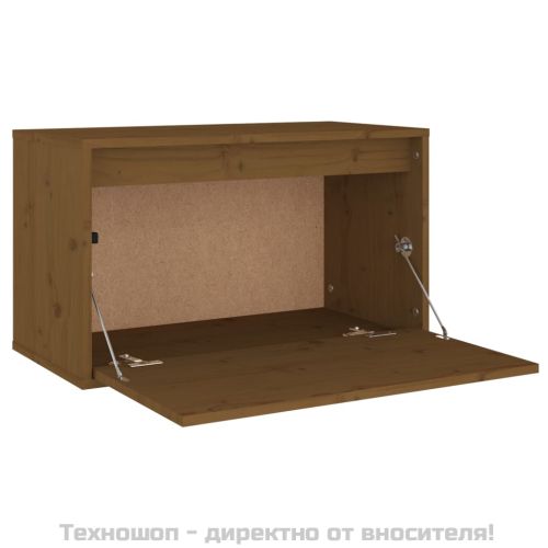 Стенен шкаф, меденокафяв, 60x30x35 см, бор масив