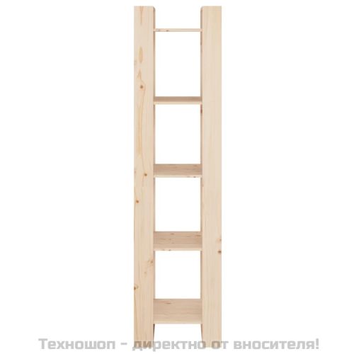 Библиотека/разделител за стая, 41x35x160 см, бор масив