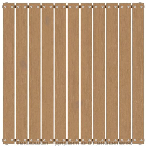 Градински комплект 2 части с възглавници меденокафяв бор масив