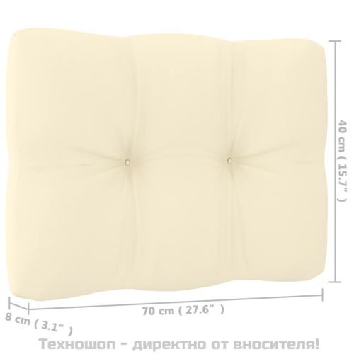 Градински комплект 2 части с възглавници меденокафяв бор масив