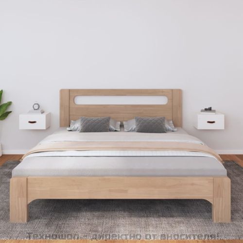 Нощни шкафчета за стенен монтаж, 2 бр, бели, 40x29,5x22 см