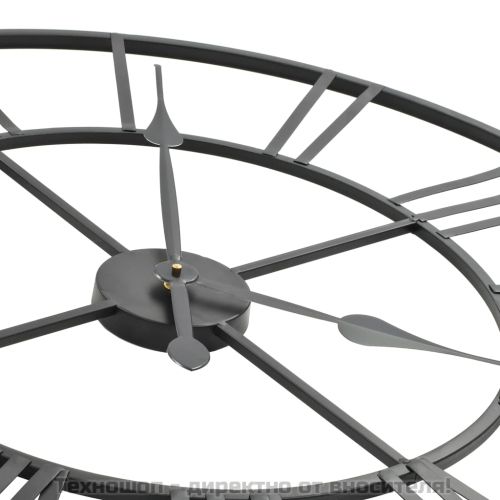 Винтидж стенен часовник с кварцов механизъм, метал, 80 см, XXL