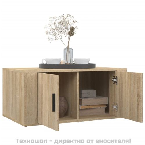 Кафе маса, дъб сонома, 80x50x36 см, инженерно дърво