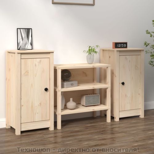 Сайдборди, 2 бр, 39x35x80 см, бор масив