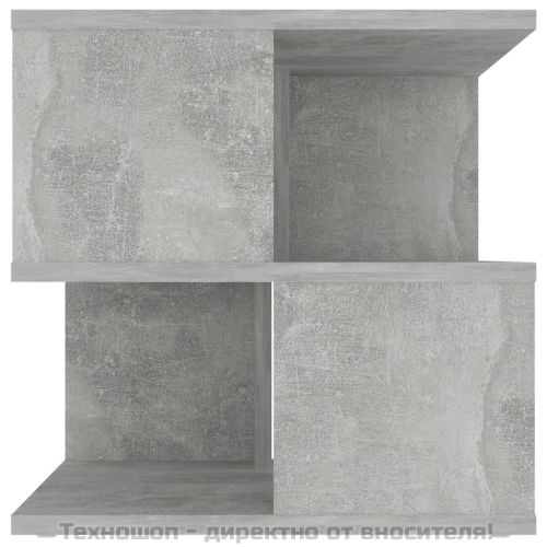 Странична маса, бетонно сива, 40x40x40 см, инженерно дърво