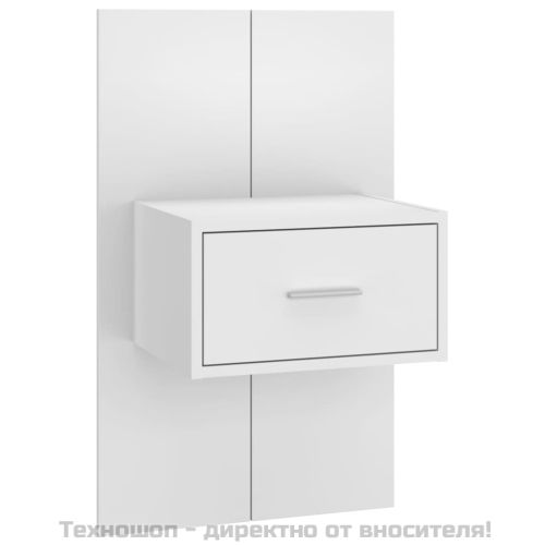 Нощно шкафче за стенен монтаж, бяло