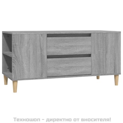 ТВ шкаф, сив сонома, 102x44,5x50 см, инженерно дърво