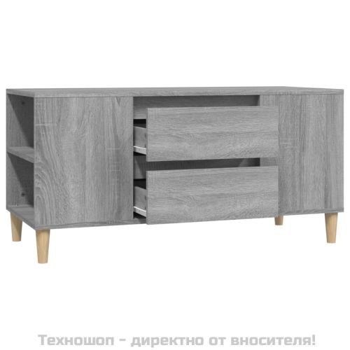 ТВ шкаф, сив сонома, 102x44,5x50 см, инженерно дърво