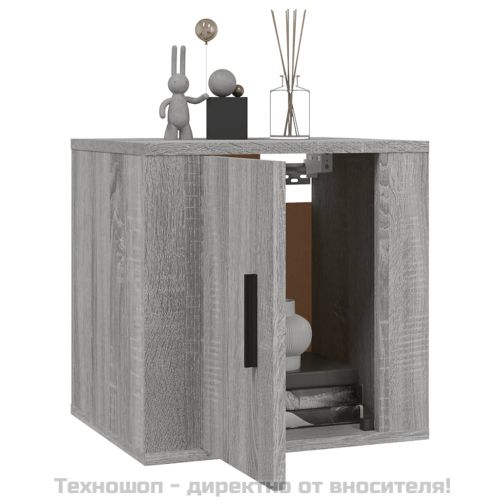 ТВ шкаф за стенен монтаж, сив сонома, 40x34,5x40 см