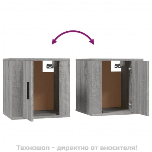 ТВ шкаф за стенен монтаж, сив сонома, 40x34,5x40 см