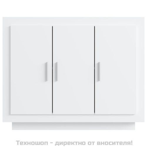 Сайдборд, бял, 92x35x75 см, инженерно дърво